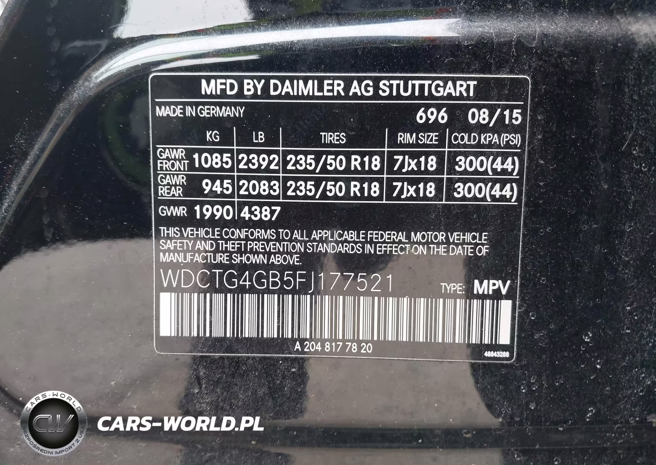 2015 Mercedes-Benz Gla 250 4Matic VIN:WDCTG4GB5FJ177521 - 9