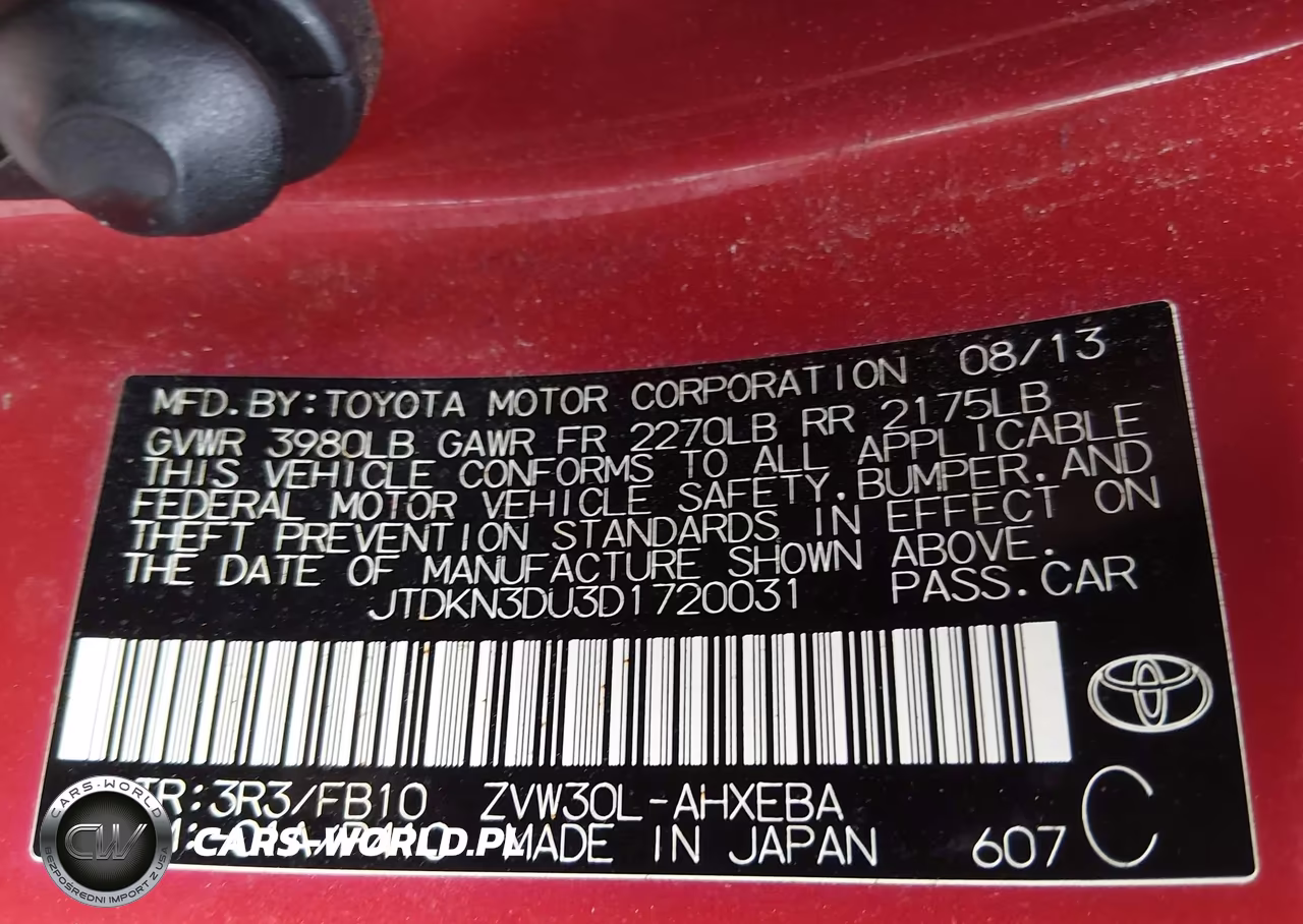 2013 Toyota Prius Two VIN:JTDKN3DU3D1720031 - 9