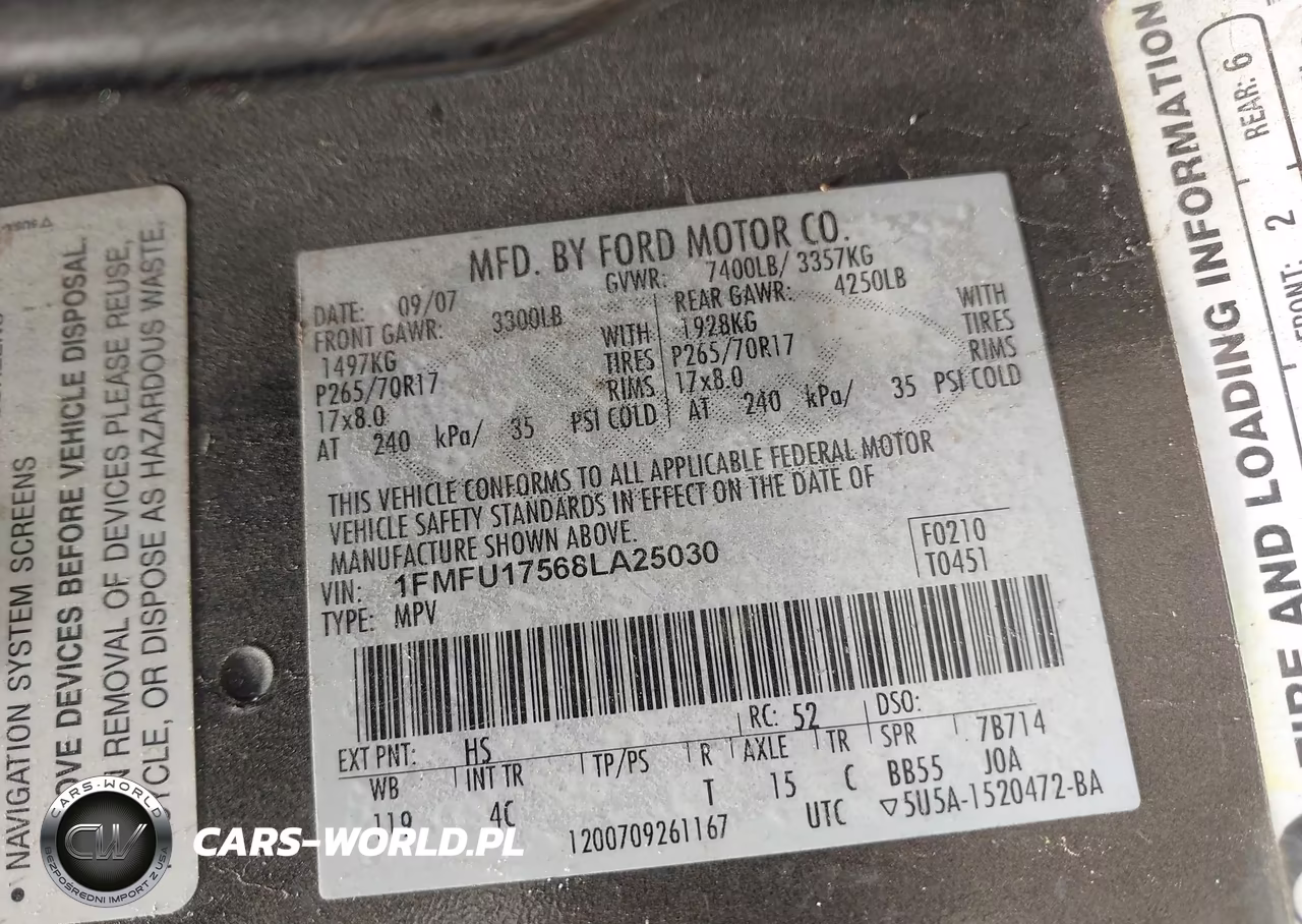 2008 Ford Expedition Eddie Bauer-King Ranch VIN:1FMFU17568LA25030 - 9