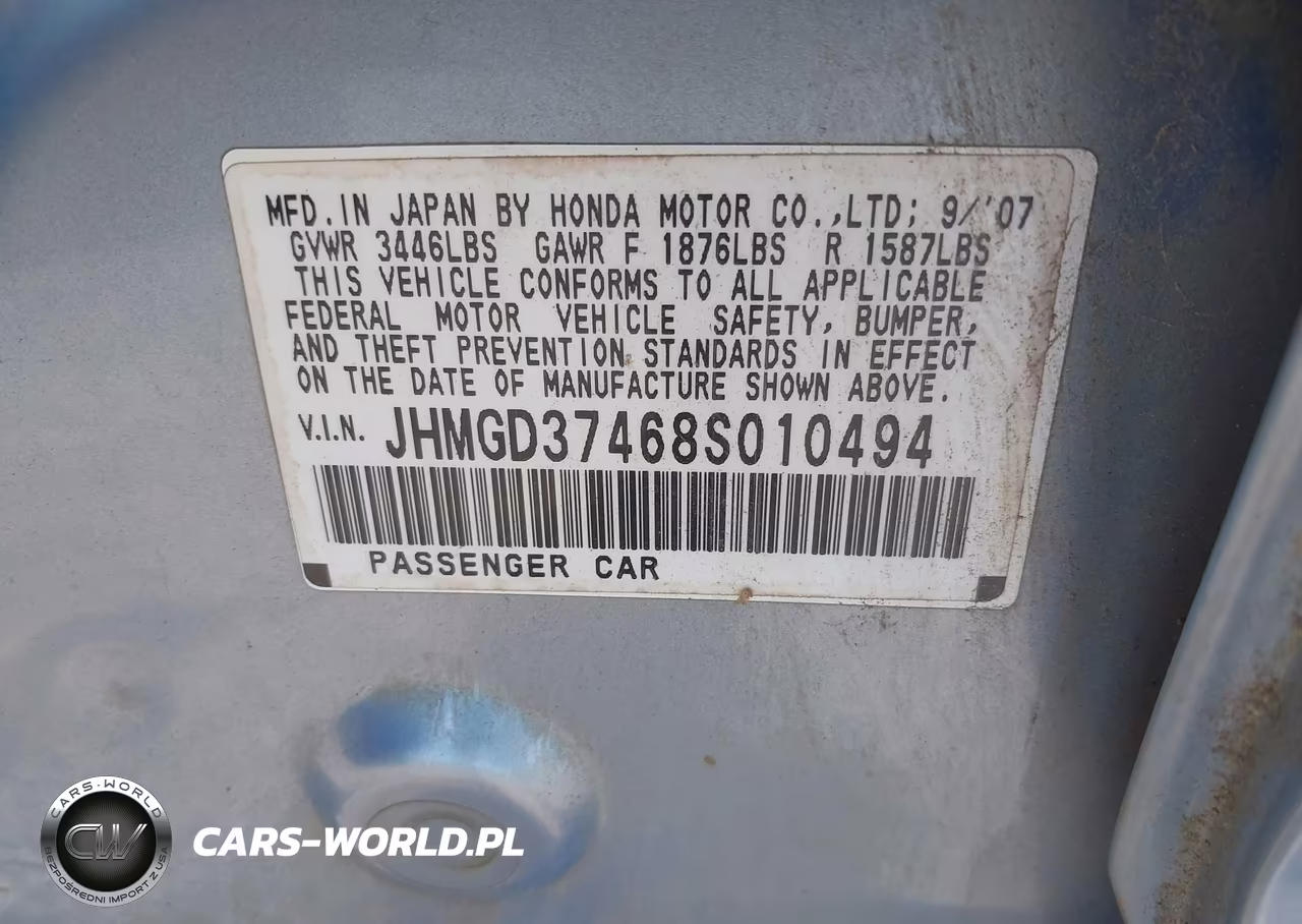 2008 Honda Fit VIN:JHMGD37468S010494 - 9