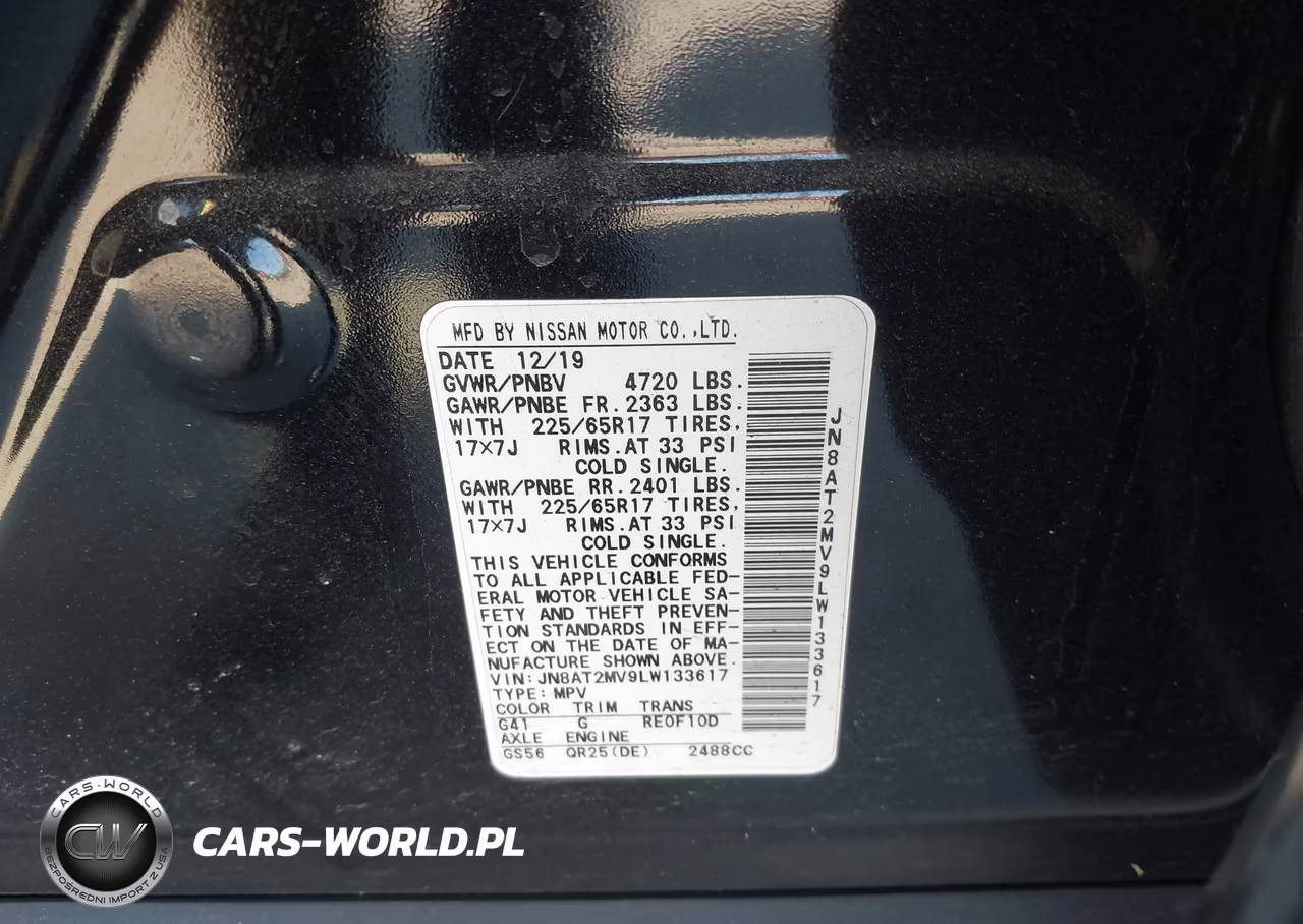 2020 Nissan Rogue Sv Intelligent Awd VIN:JN8AT2MV9LW133617 - 9