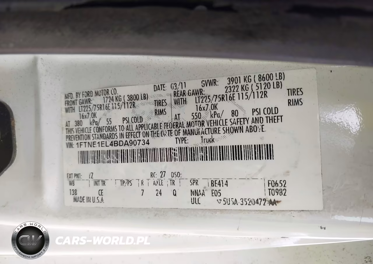 2011 Ford E-150 Commercial VIN:1FTNE1EL4BDA90734 - 9