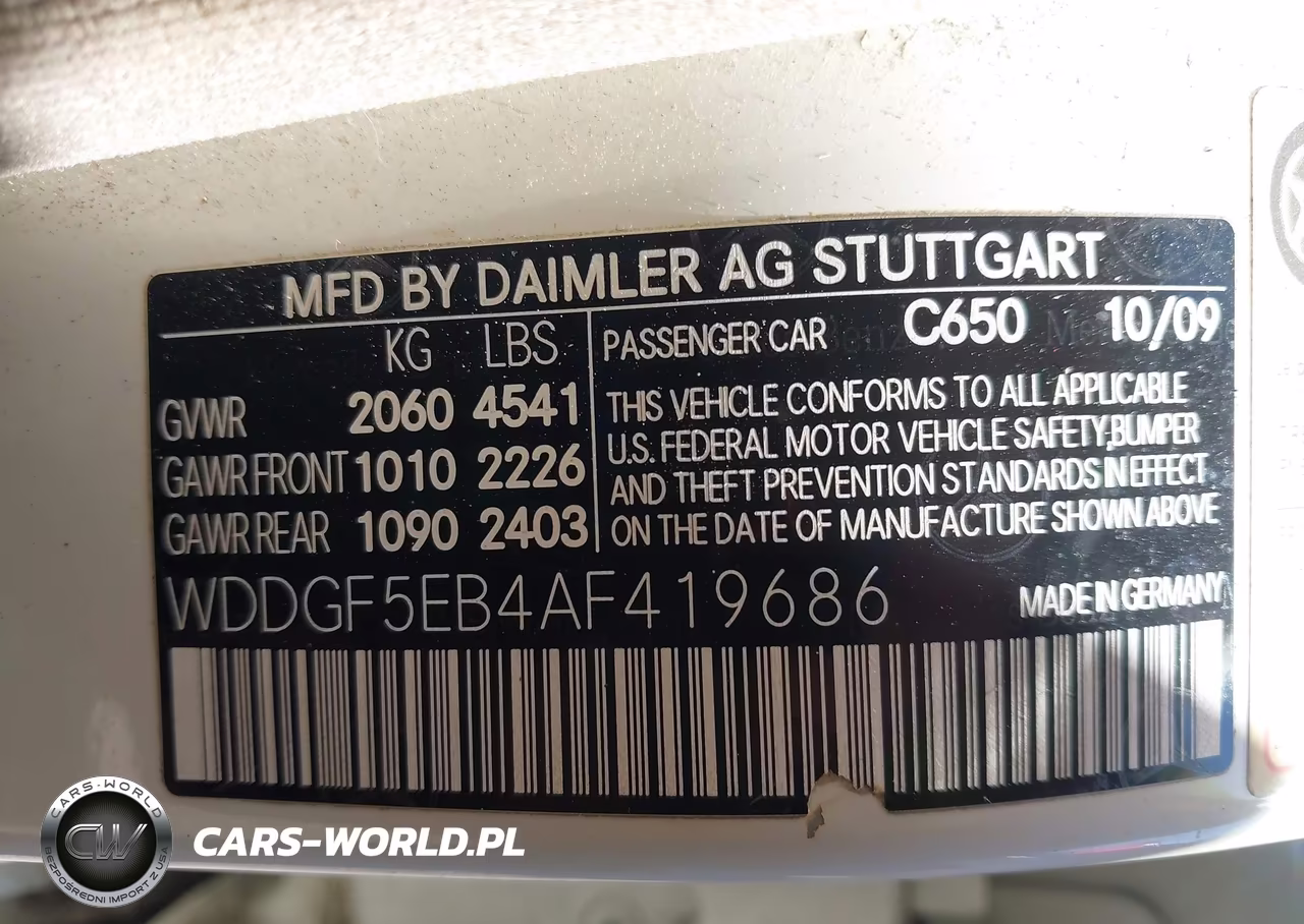 2010 Mercedes-Benz C 300 Luxury-Sport VIN:WDDGF5EB4AF419686 - 9