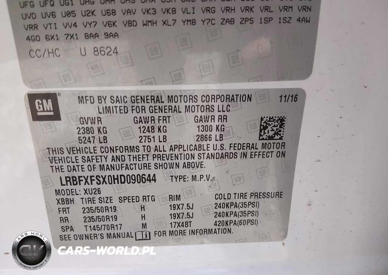 2017 Buick Envision Premium Ii VIN:LRBFXFSX0HD090644 - 9