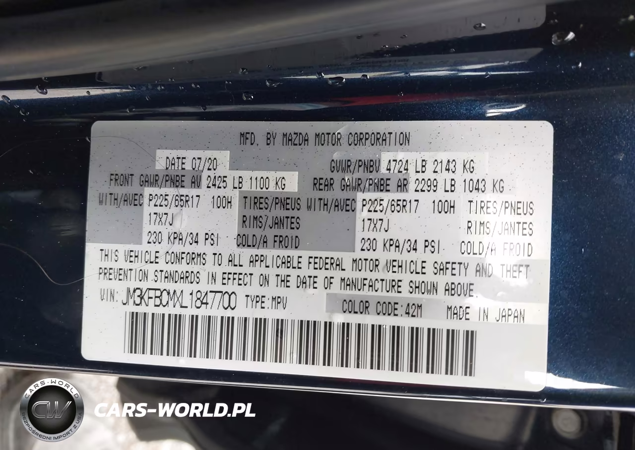 2020 Mazda Cx-5 Touring VIN:JM3KFBCMXL1847700 - 9