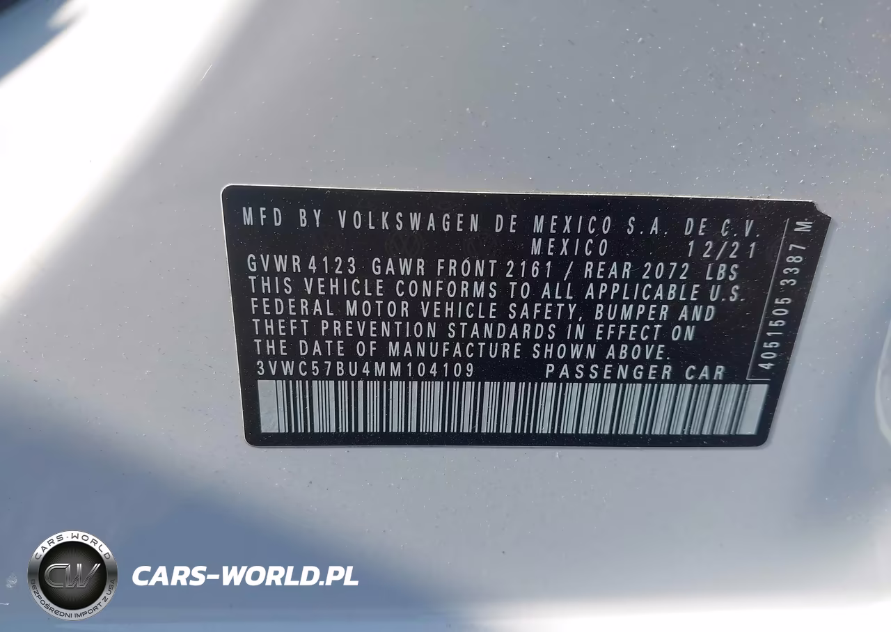 2021 Volkswagen Jetta 1.4T R-Line-1.4T S-1.4T Se VIN:3VWC57BU4MM104109 - 9
