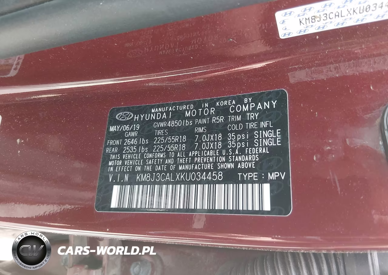 2019 Hyundai Tucson Ultimate VIN:KM8J3CALXKU034458 - 9