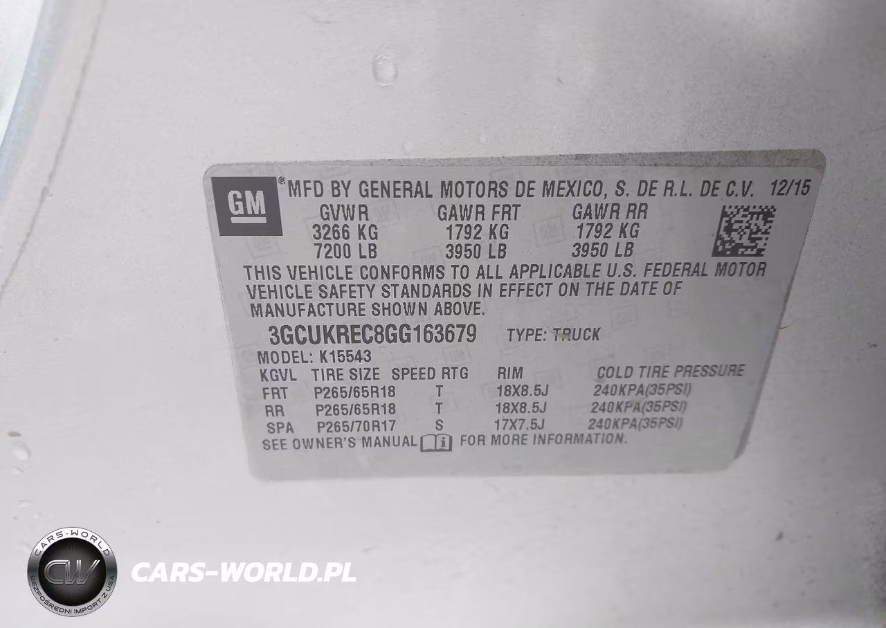 2016 Chevrolet Silverado 1500 2Lt VIN:3GCUKREC8GG163679 - 9