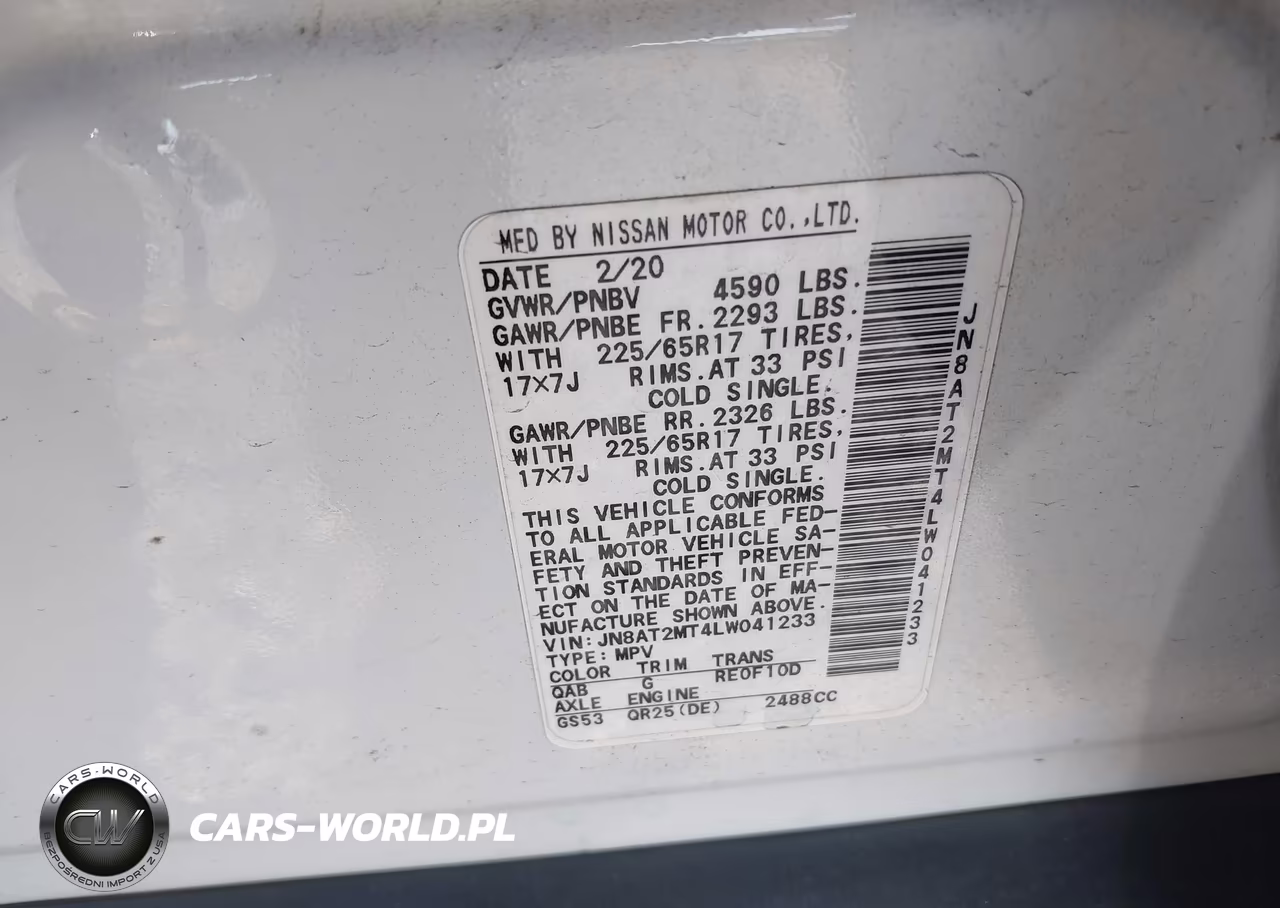 2020 Nissan Rogue Sv Fwd VIN:JN8AT2MT4LW041233 - 9