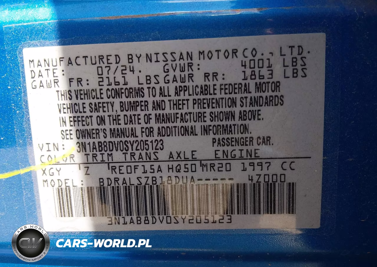 2025 Nissan Sentra Sr VIN:3N1AB8DV0SY205123 - 9