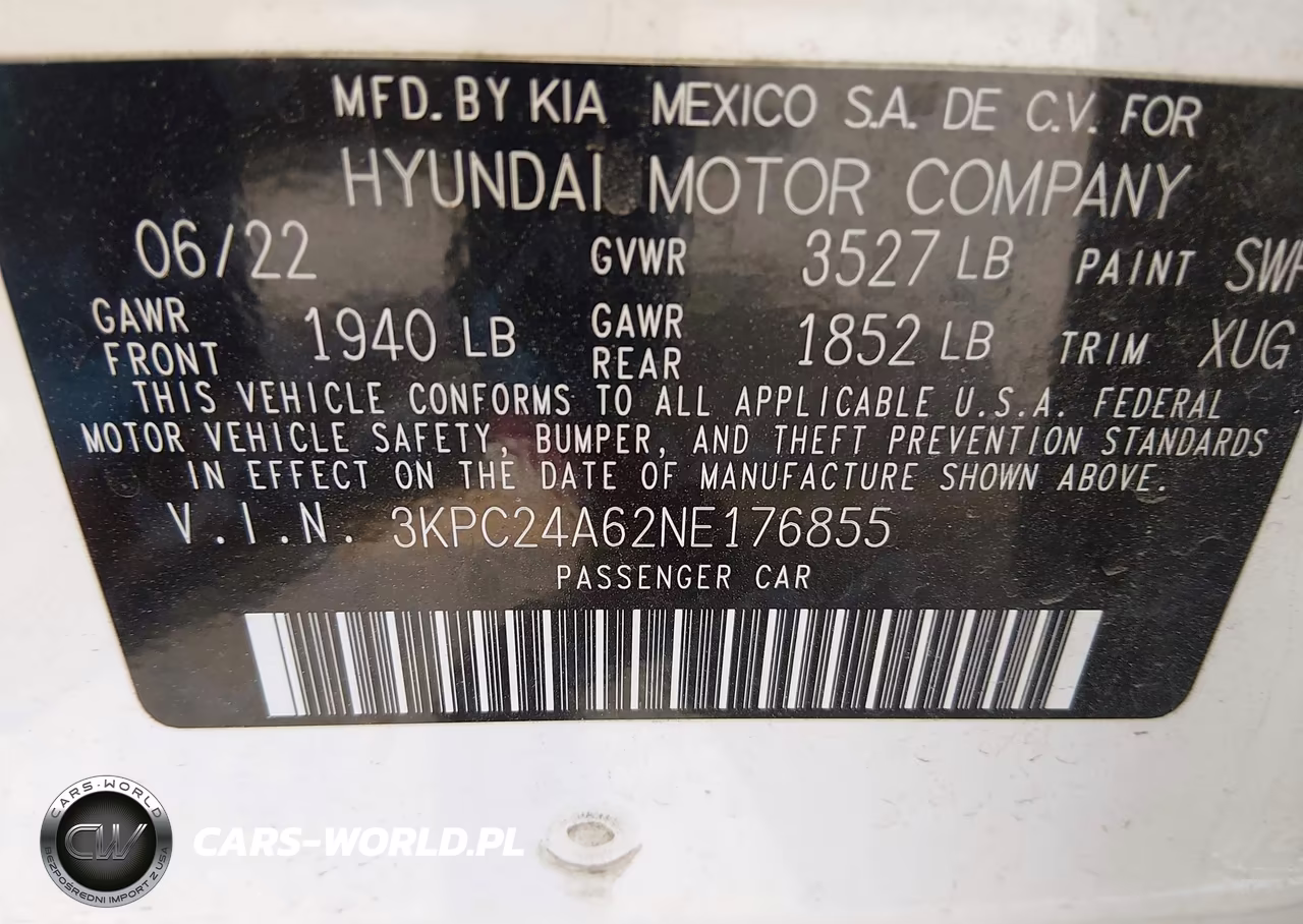 2022 Hyundai Accent Sel VIN:3KPC24A62NE176855 - 9