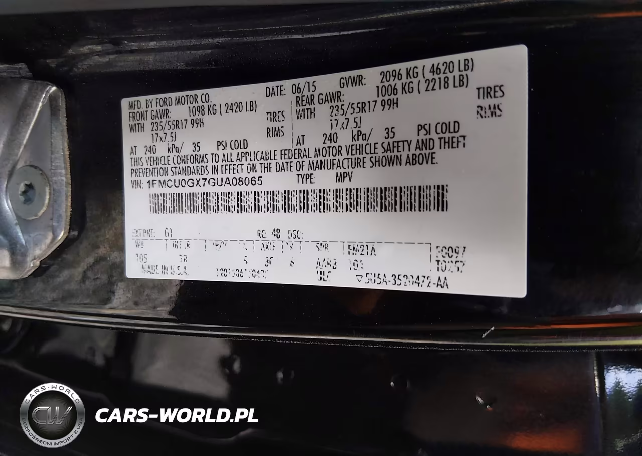 2016 Ford Escape Se VIN:1FMCU0GX7GUA08065 - 9