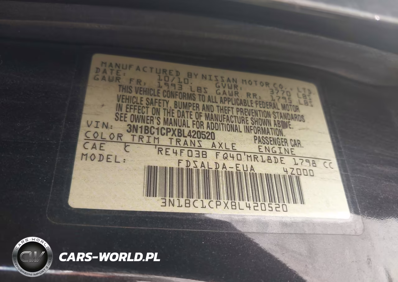 2011 Nissan Versa 1.8S VIN:3N1BC1CPXBL420520 - 9