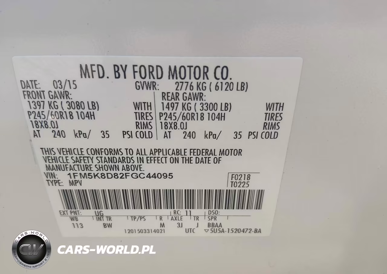 2015 Ford Explorer Xlt VIN:1FM5K8D82FGC44095 - 9