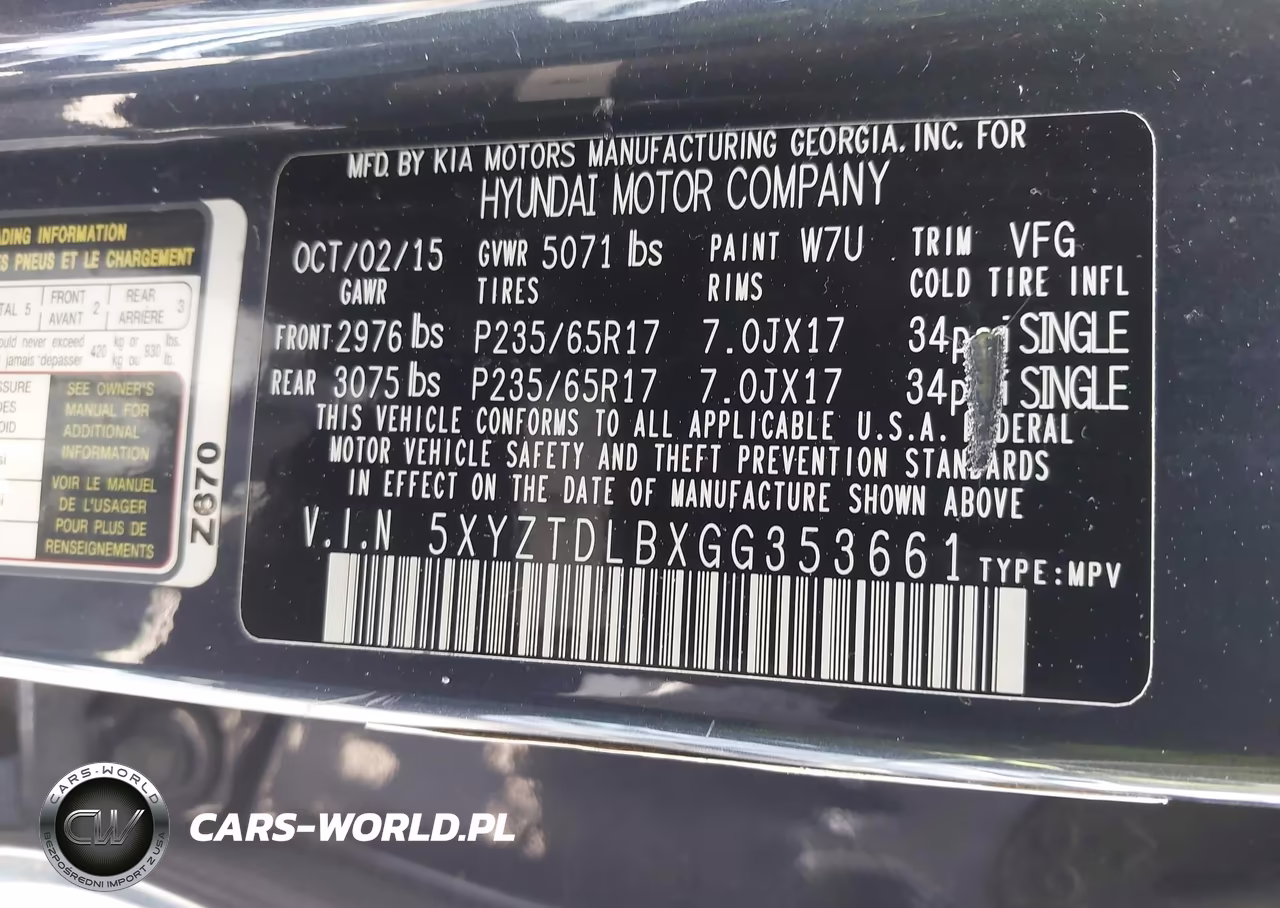 2016 Hyundai Santa Fe Sport 2.4L VIN:5XYZTDLBXGG353661 - 9