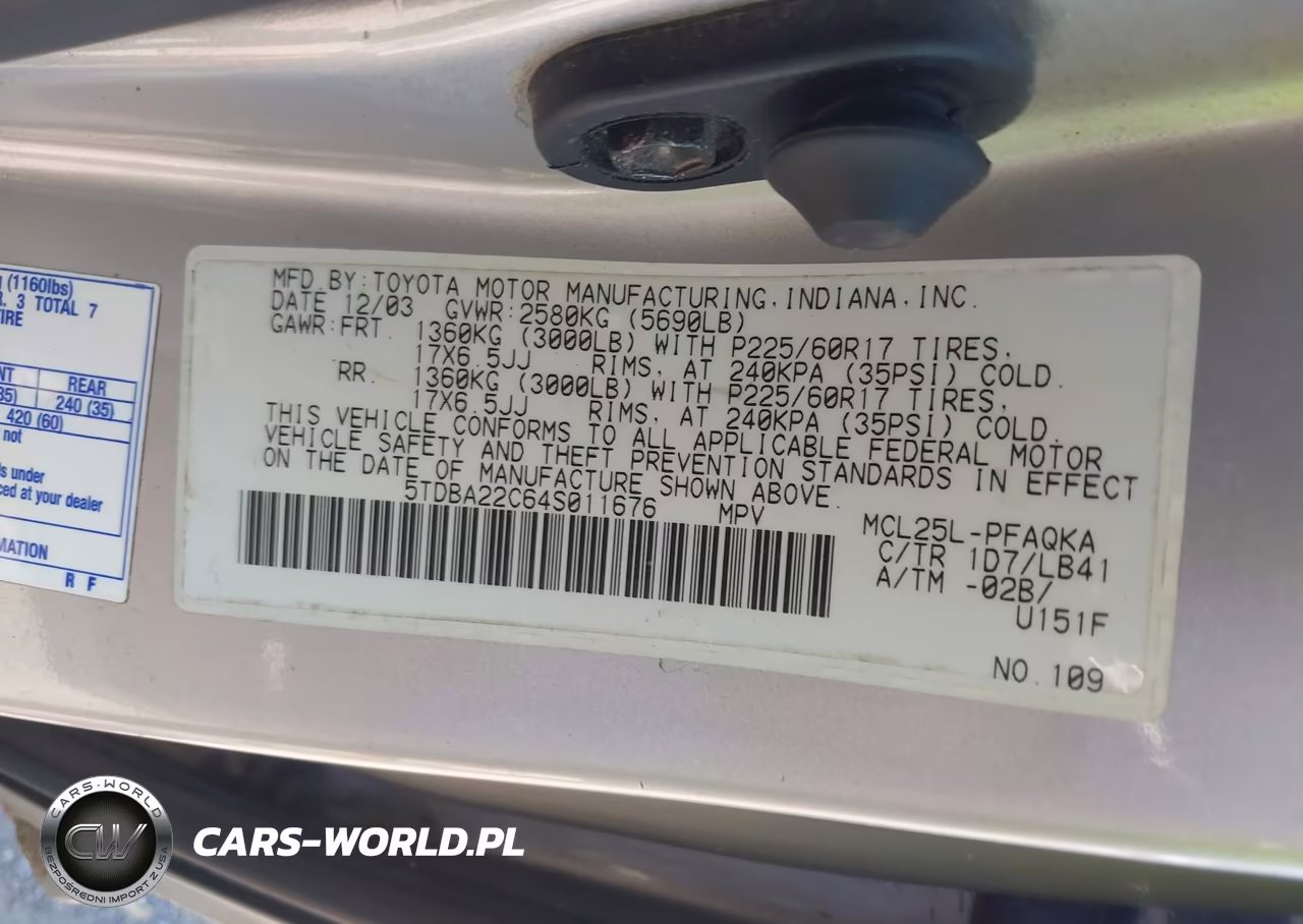 2004 Toyota Sienna Xle Limited VIN:5TDBA22C64S011676 - 9