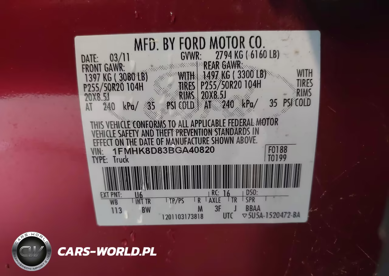 2011 Ford Explorer Xlt VIN:1FMHK8D83BGA40820 - 9