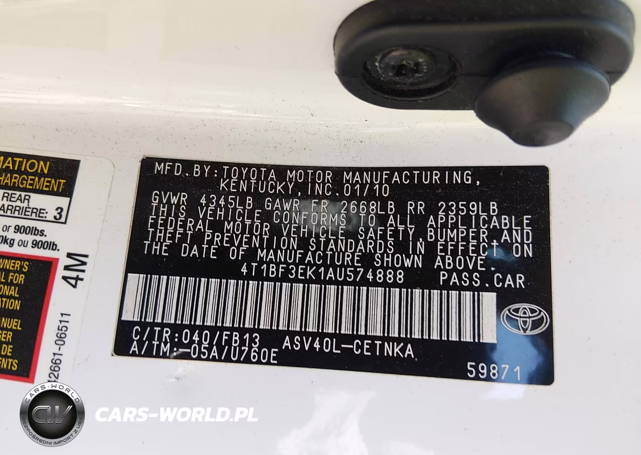 2010 Toyota Camry Le VIN:4T1BF3EK1AU574888 - 9