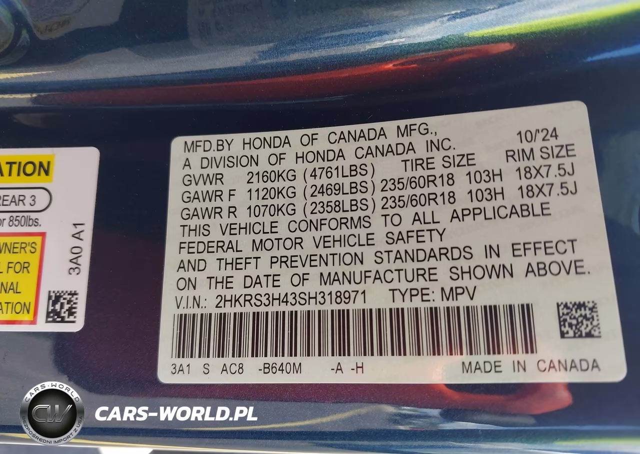 2025 Honda Cr-V Ex 2Wd VIN:2HKRS3H43SH318971 - 9