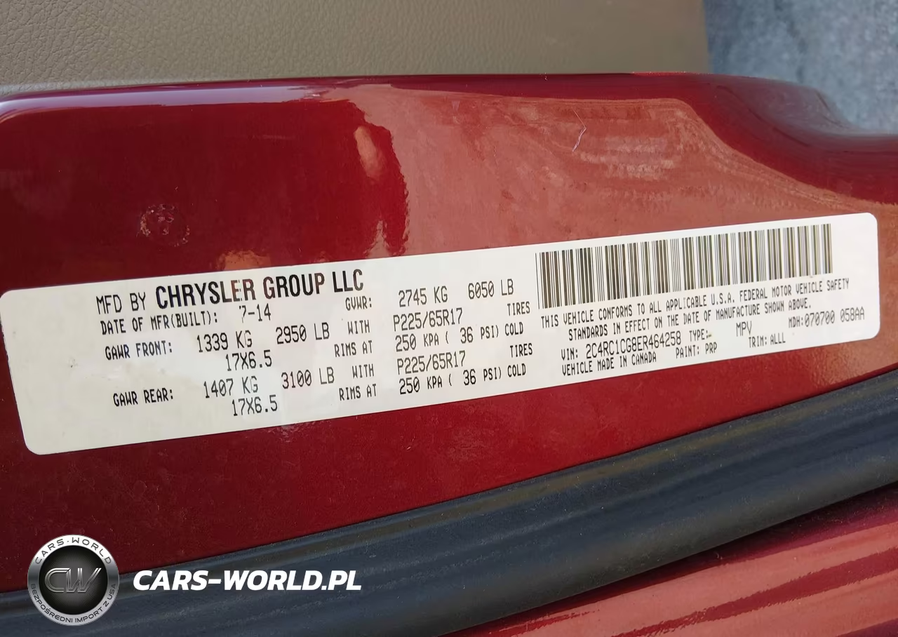 2014 Chrysler Town & Country Touring-L VIN:2C4RC1CG8ER464258 - 9