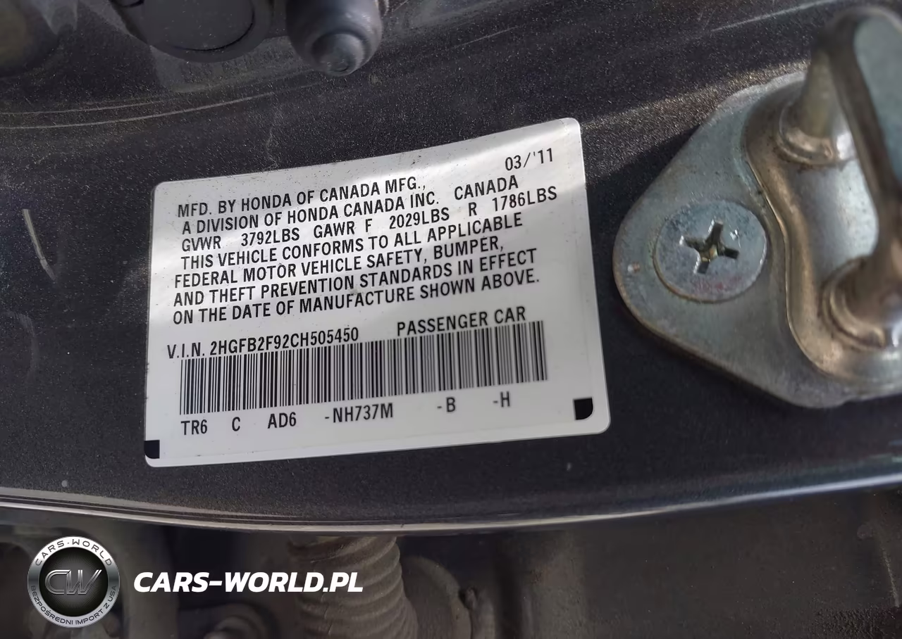 2012 Honda Civic Ex-L VIN:2HGFB2F92CH505450 - 9