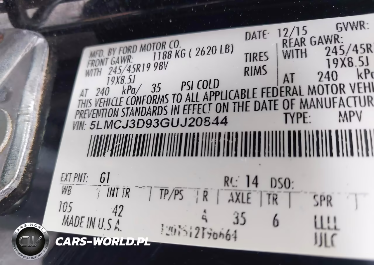 2016 Lincoln Mkc Reserve VIN:5LMCJ3D93GUJ20844 - 9