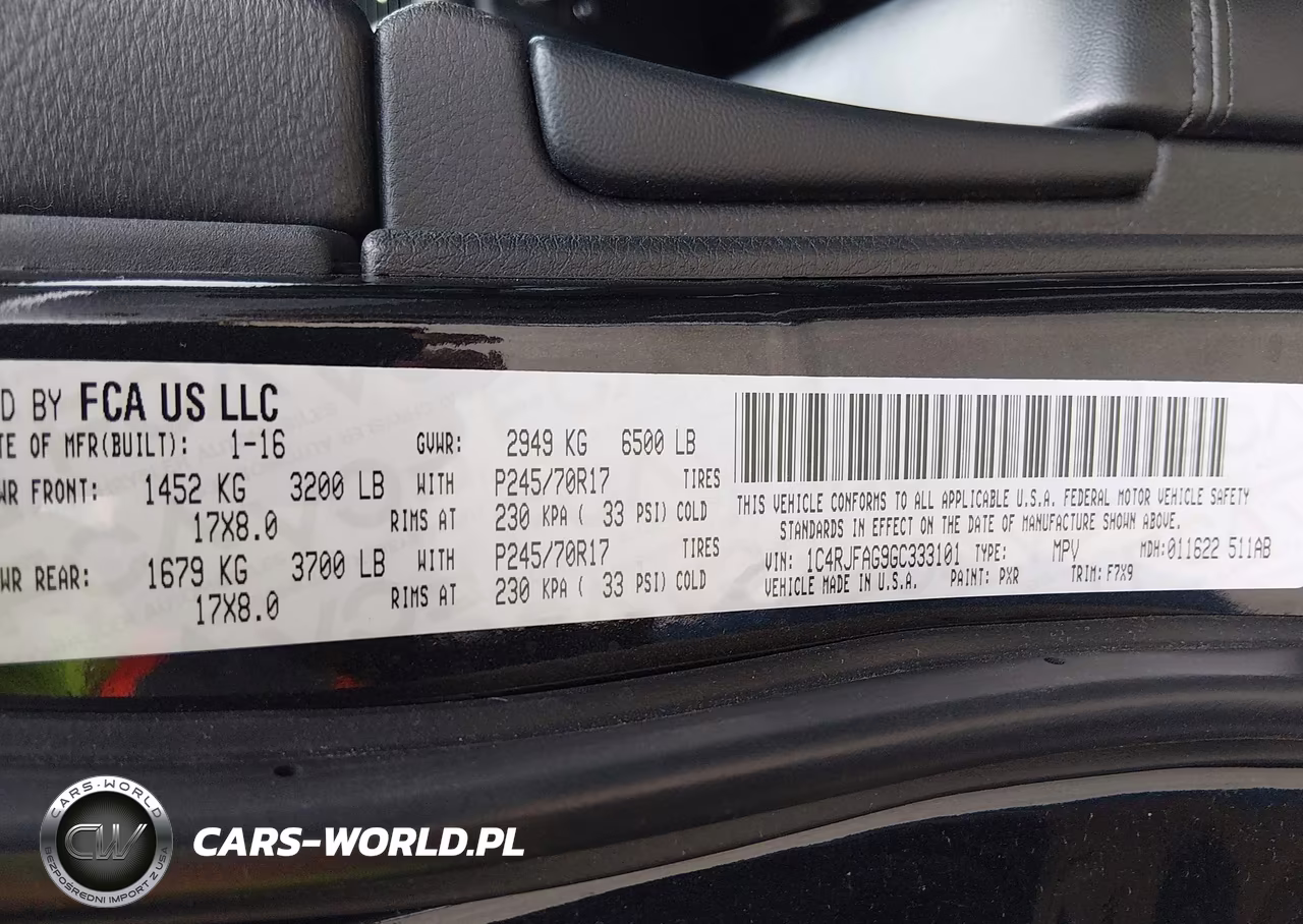 2016 Jeep Grand Cherokee Laredo VIN:1C4RJFAG9GC333101 - 9