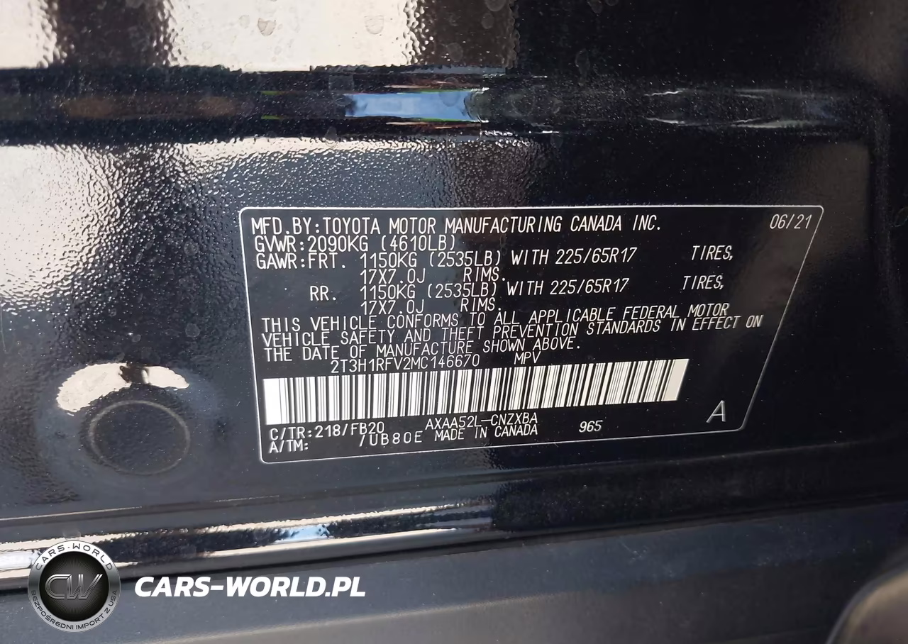 2021 Toyota Rav4 Le VIN:2T3H1RFV2MC146670 - 9