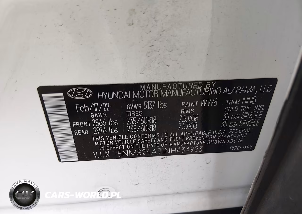 2022 Hyundai Santa Fe Sel VIN:5NMS24AJ1NH434923 - 9