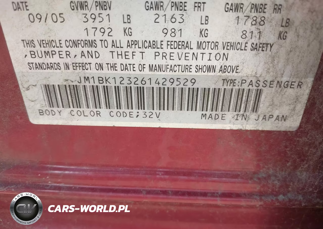 2006 Mazda Mazda3 S VIN:JM1BK123261429529 - 9