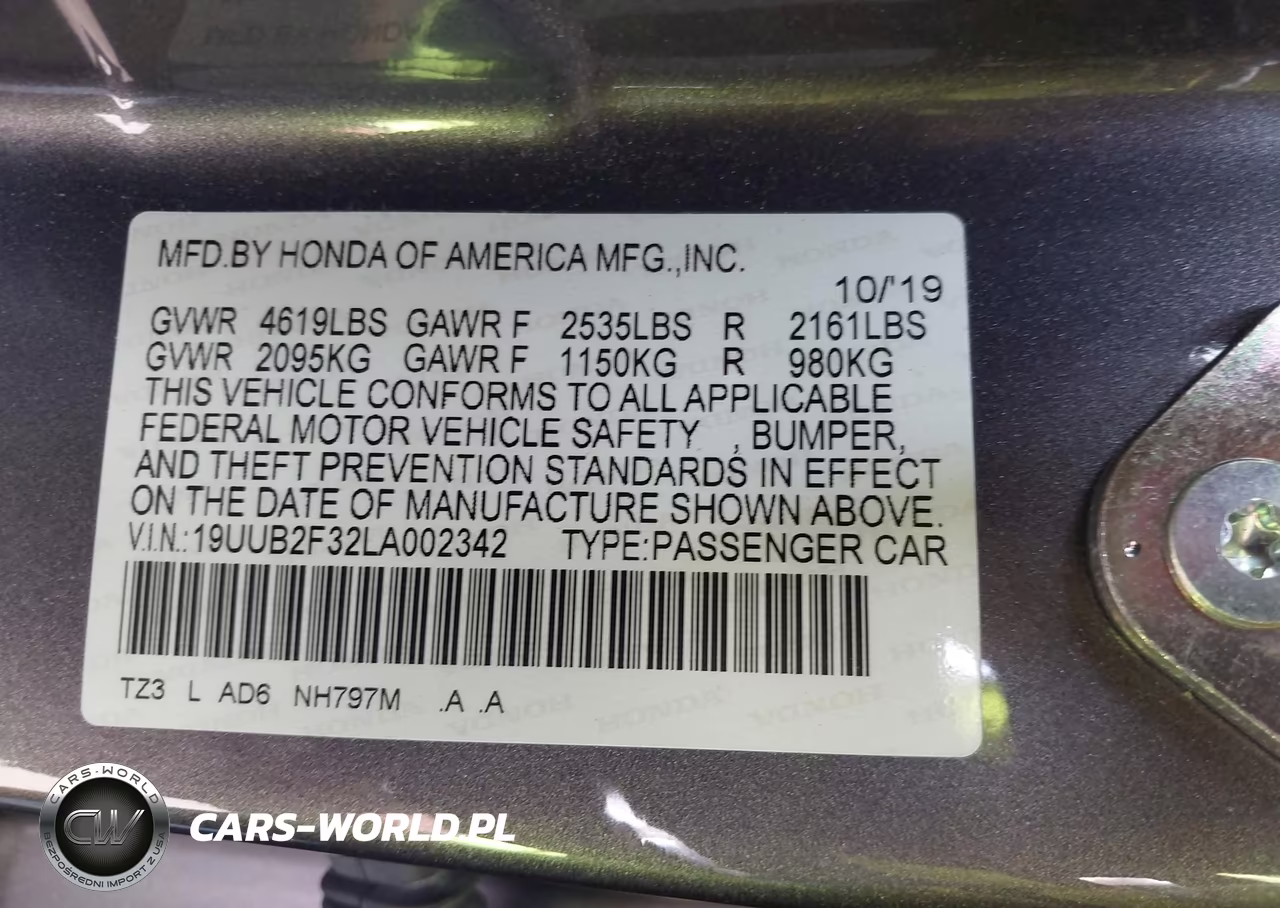 2020 Acura Tlx Standard VIN:19UUB2F32LA002342 - 9