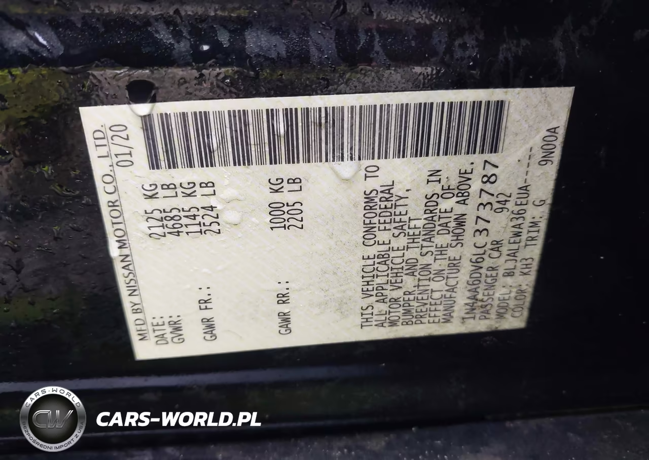 2020 Nissan Maxima Sl Xtronic Cvt VIN:1N4AA6DV6LC373787 - 9