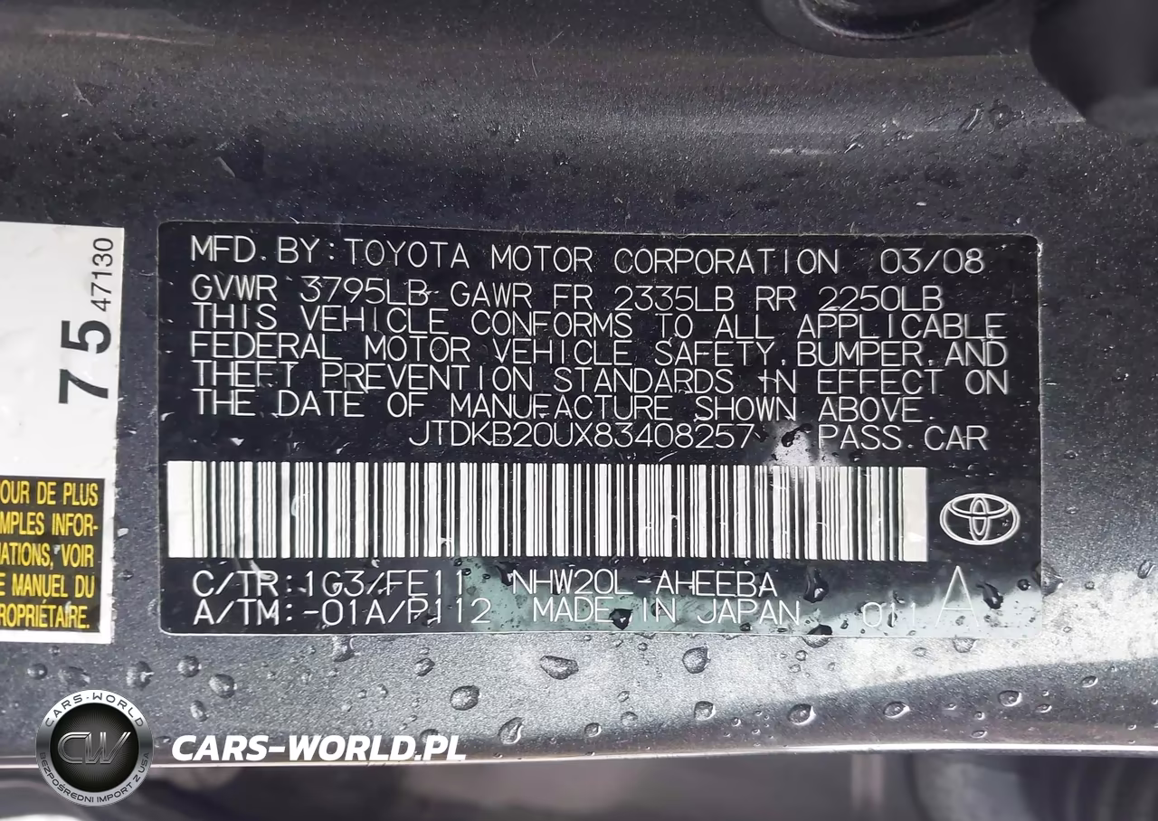 2008 Toyota Prius VIN:JTDKB20UX83408257 - 9