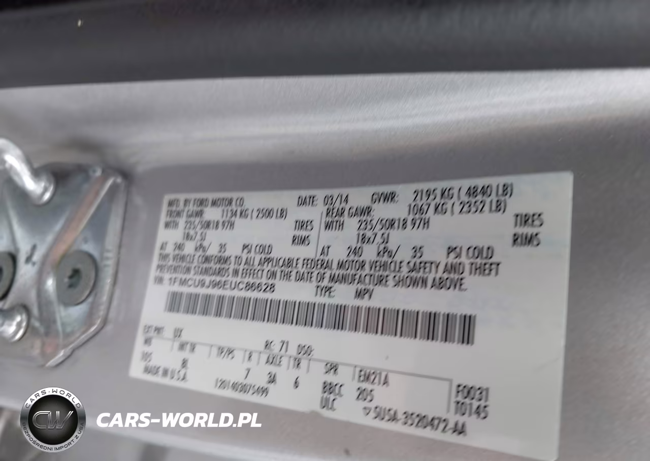 2014 Ford Escape Titanium VIN:1FMCU9J96EUC86628 - 9