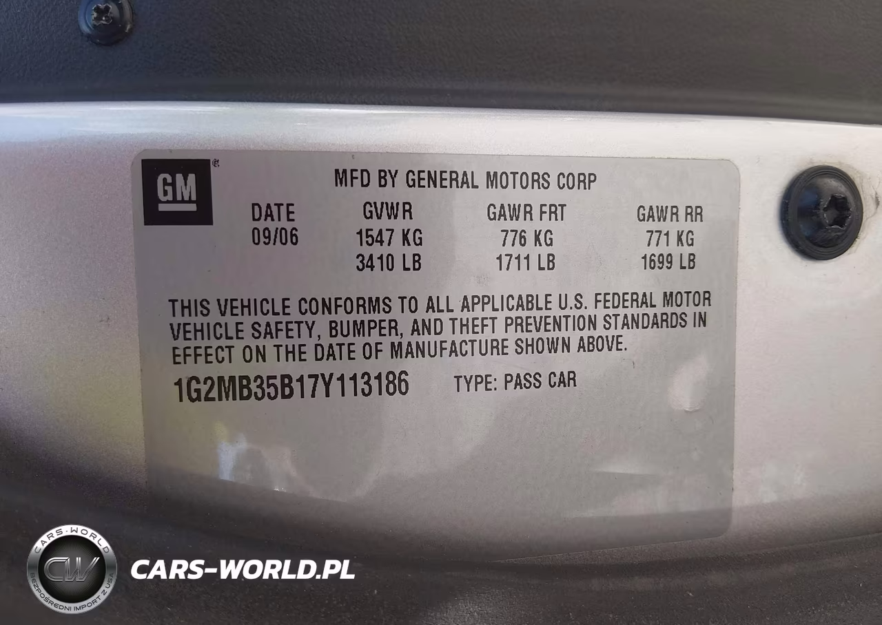 2007 Pontiac Solstice VIN:1G2MB35B17Y113186 - 9