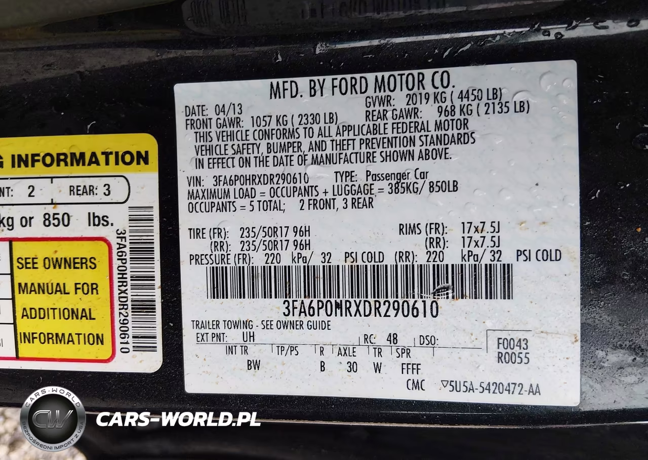 2013 Ford Fusion Se VIN:3FA6P0HRXDR290610 - 9