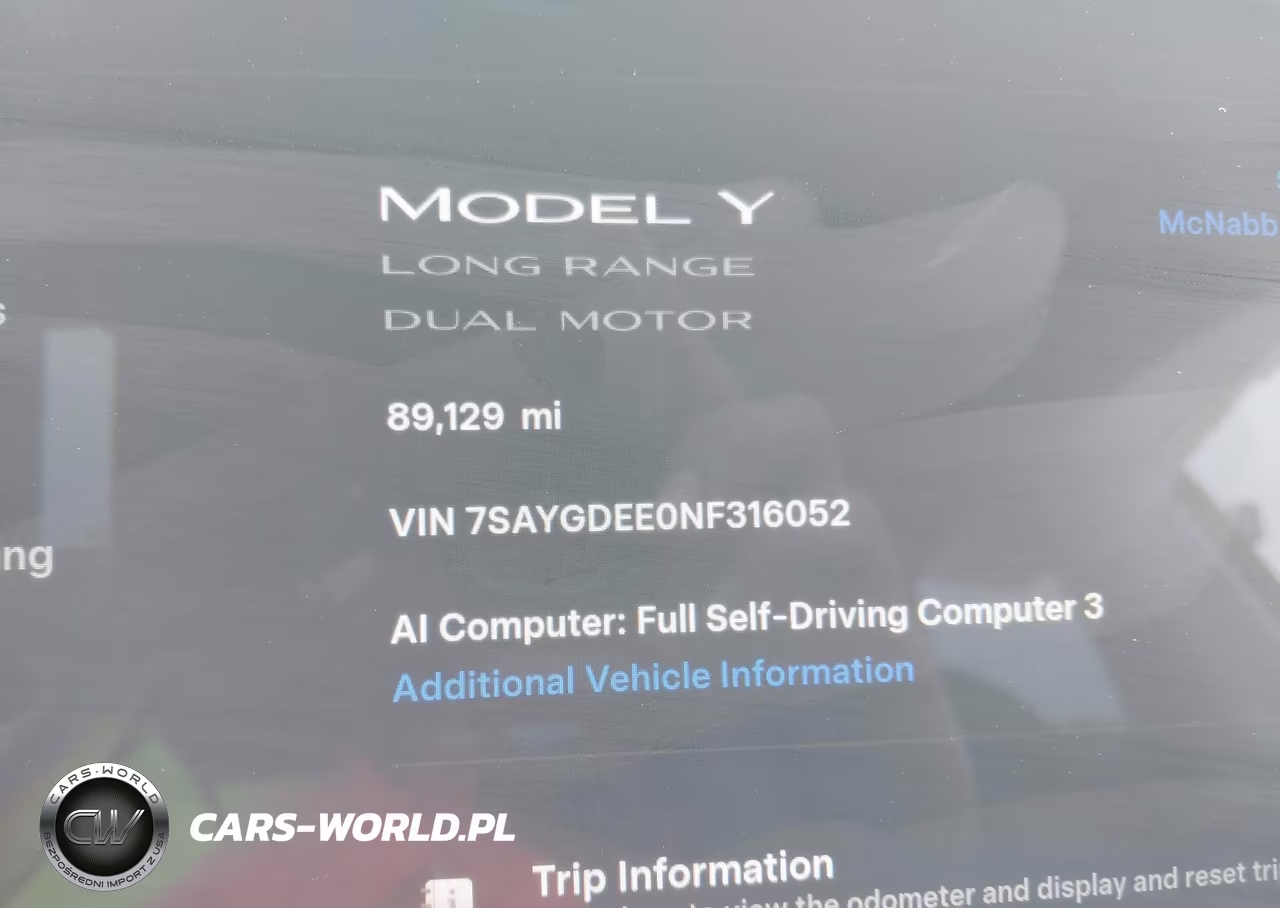 2022 Tesla Model Y Long Range Dual Motor All-Wheel Drive VIN:7SAYGDEE0NF316052 - 7