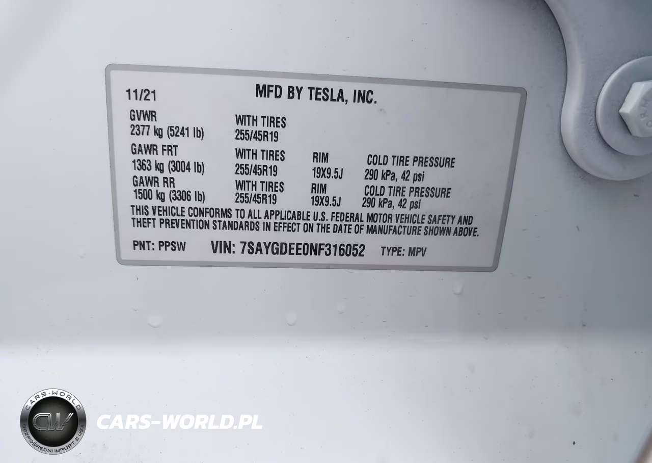 2022 Tesla Model Y Long Range Dual Motor All-Wheel Drive VIN:7SAYGDEE0NF316052 - 9