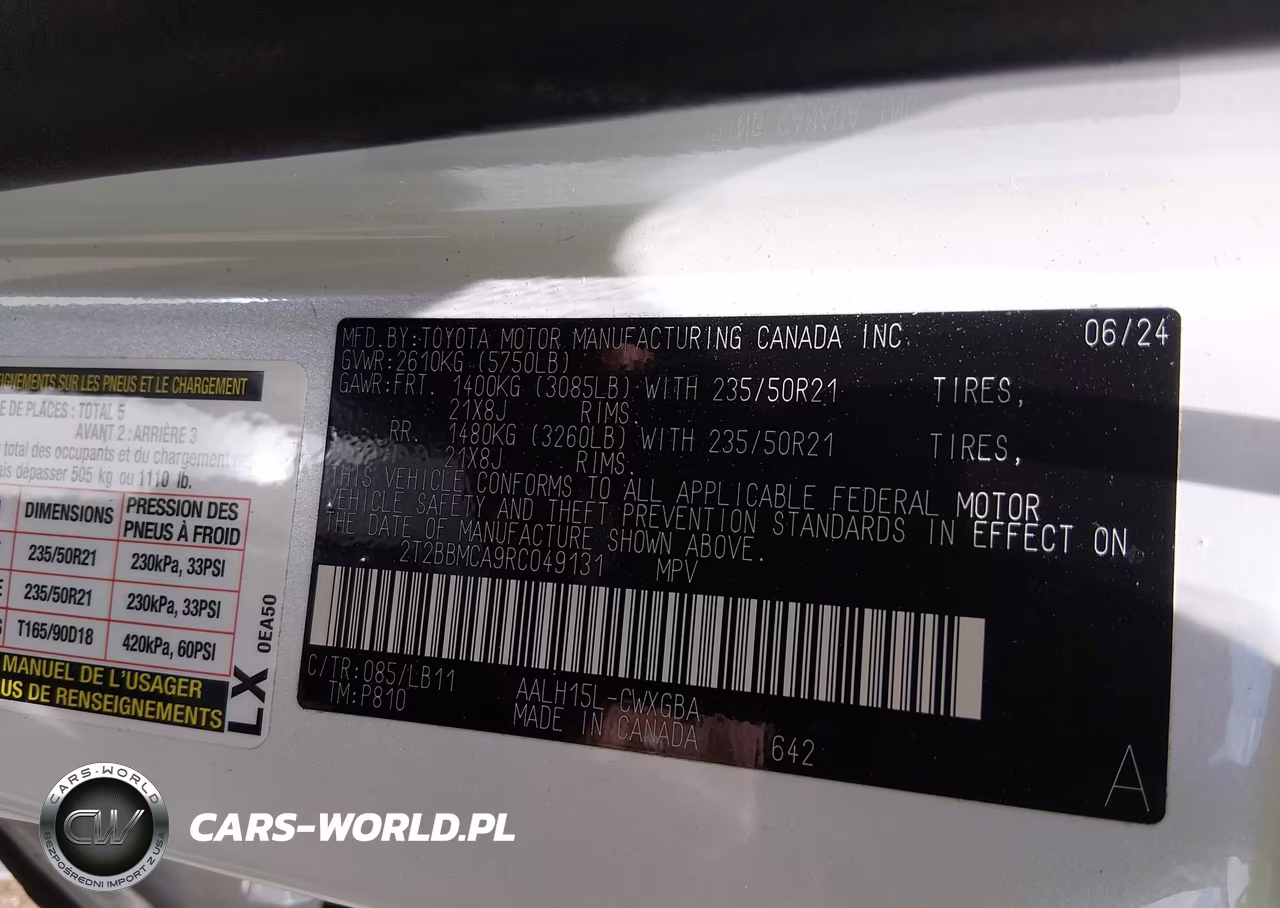 2024 Lexus Rx 350H Premium Plus VIN:2T2BBMCA9RC049131 - 9