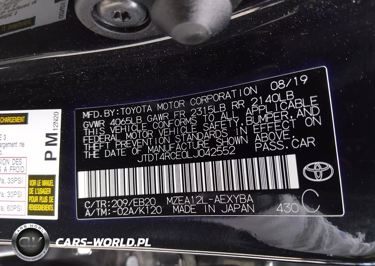 2020 Toyota Corolla Xse VIN:JTDT4RCE0LJ042552 - 9