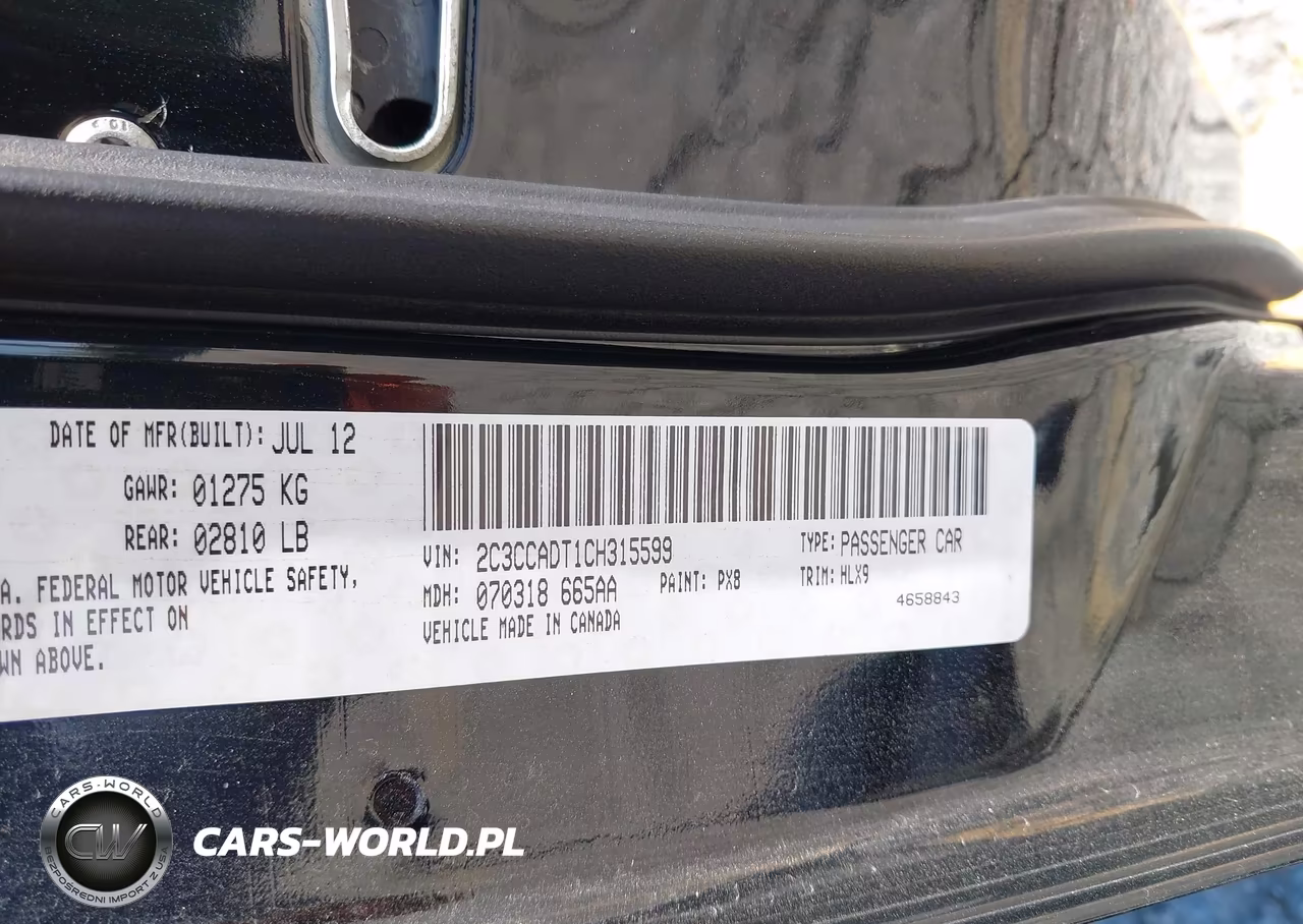 2012 Chrysler 300 S V8 VIN:2C3CCADT1CH315599 - 9