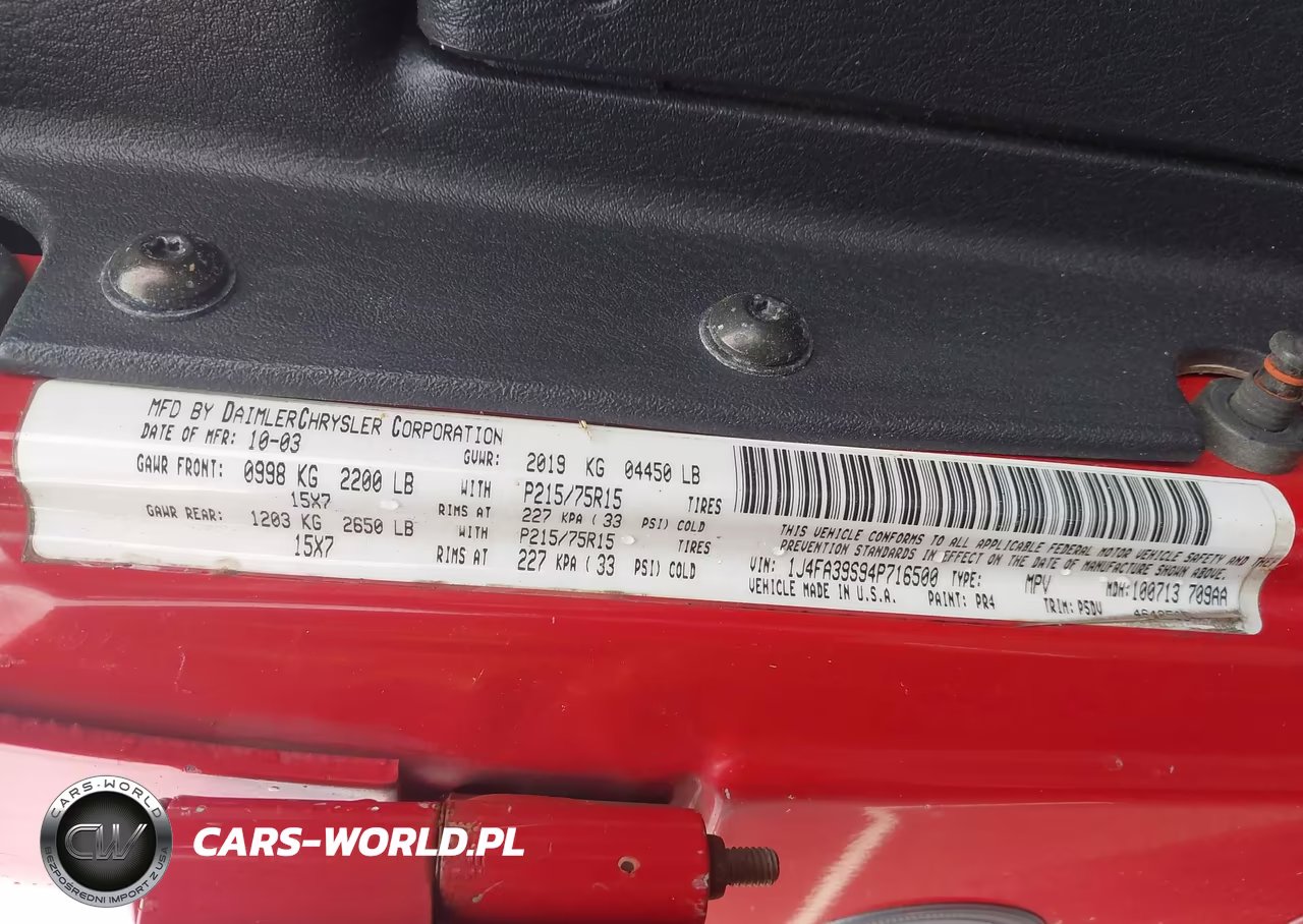 2004 Jeep Wrangler X VIN:1J4FA39S94P716500 - 9