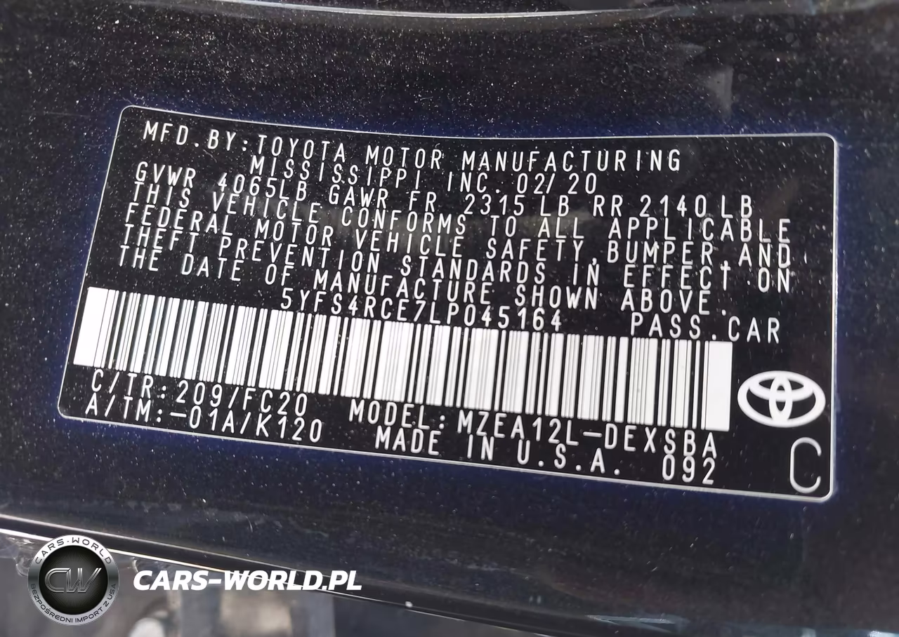 2020 Toyota Corolla Se VIN:5YFS4RCE7LP045164 - 9