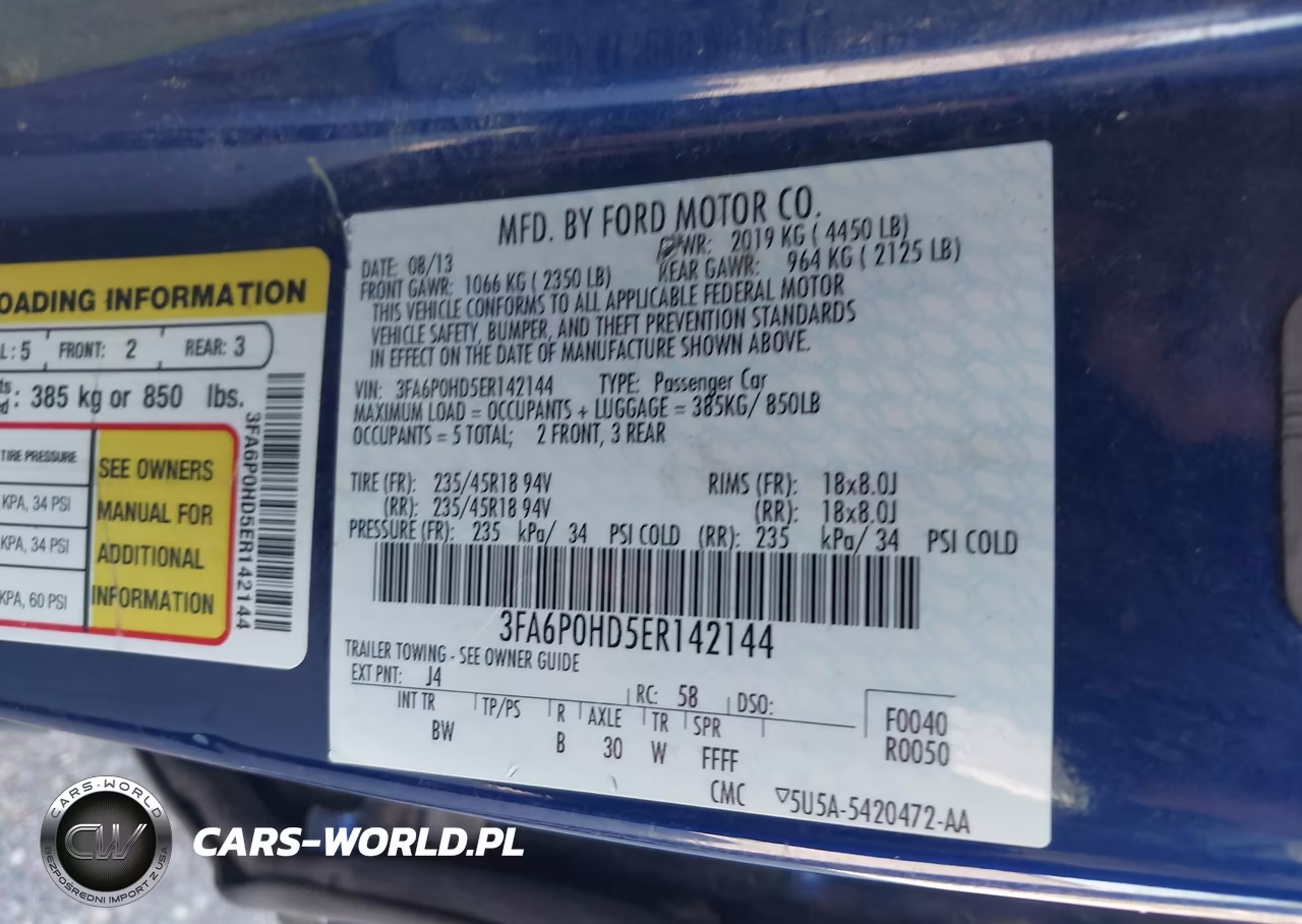 2014 Ford Fusion Se VIN:3FA6P0HD5ER142144 - 9