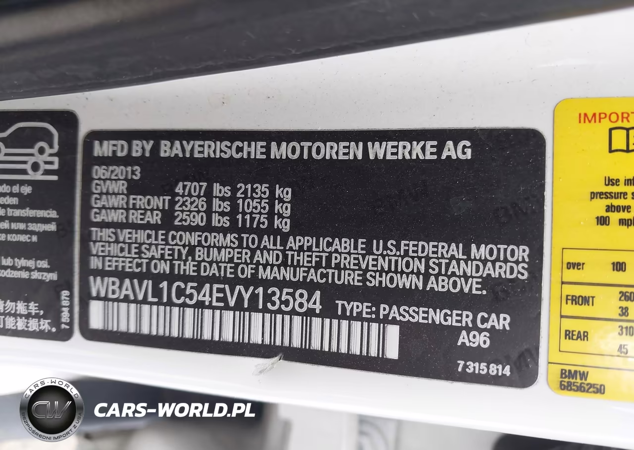 2014 BMW X1 xDrive28I VIN:WBAVL1C54EVY13584 - 9