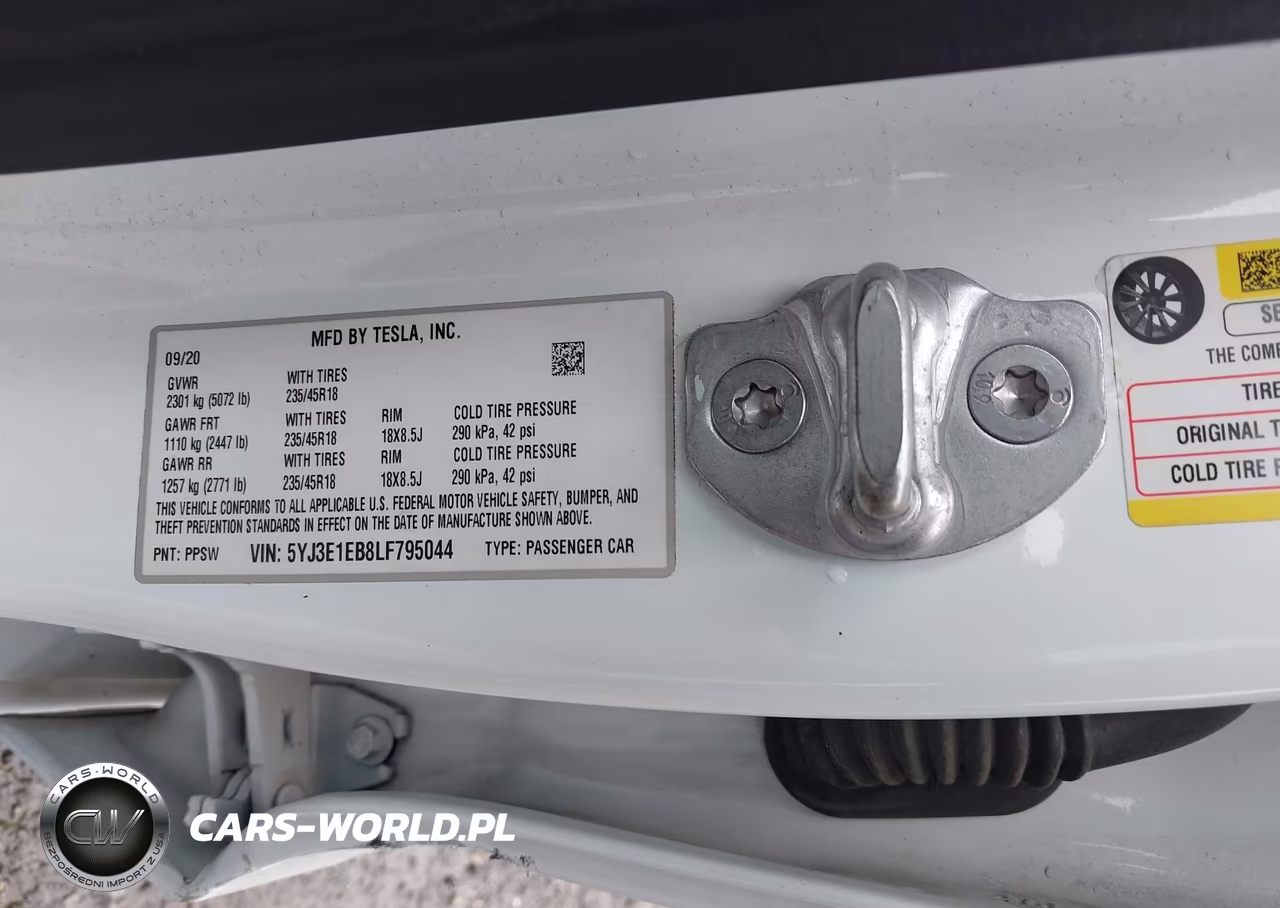 2020 Tesla Model 3 Long Range Dual Motor All-Wheel Drive VIN:5YJ3E1EB8LF795044 - 9