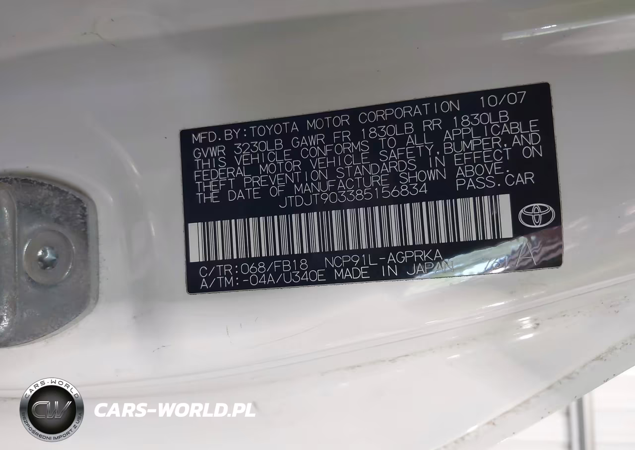 2008 Toyota Yaris VIN:JTDJT903385156834 - 9