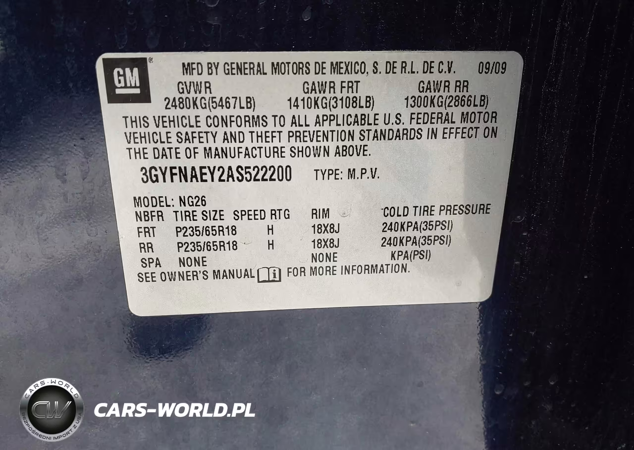 2010 Cadillac Srx Luxury Collection VIN:3GYFNAEY2AS522200 - 9
