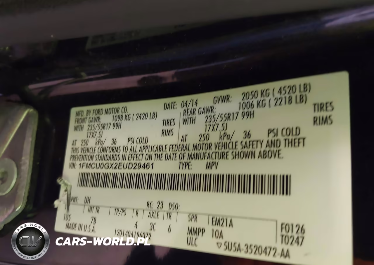 2014 Ford Escape Se VIN:1FMCU0GX2EUD29461 - 9