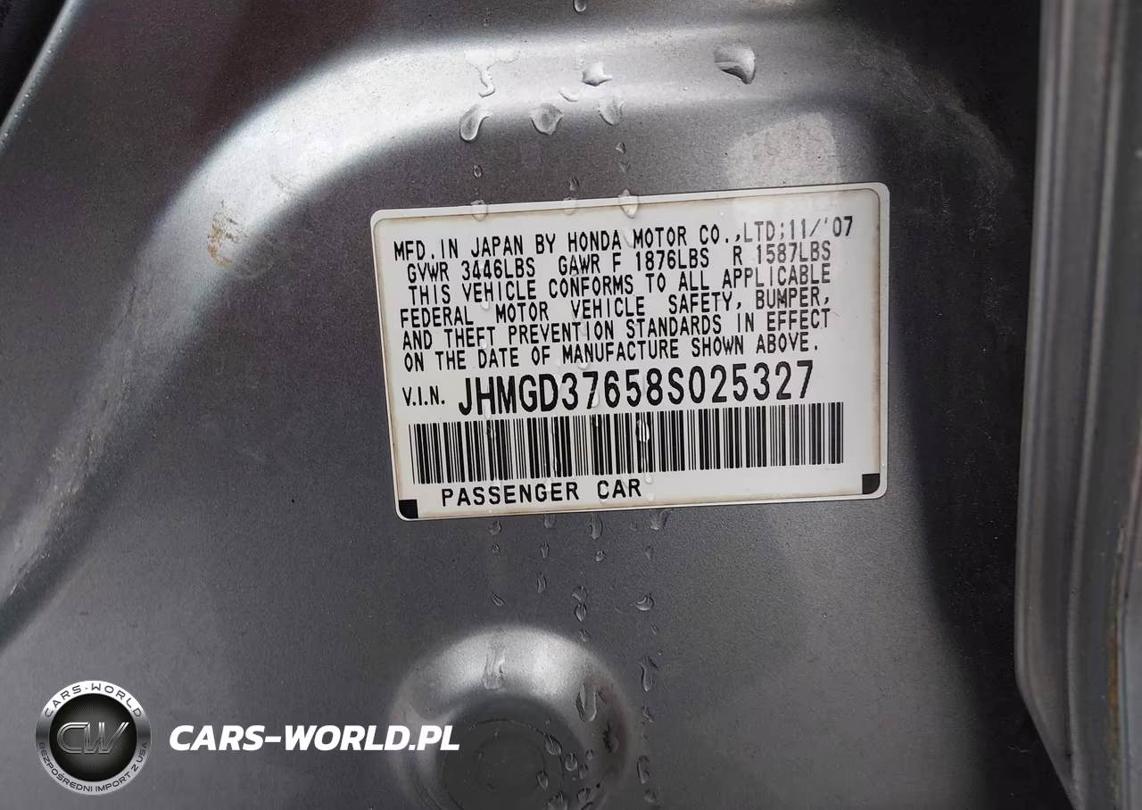 2008 Honda Fit Sport VIN:JHMGD37658S025327 - 9
